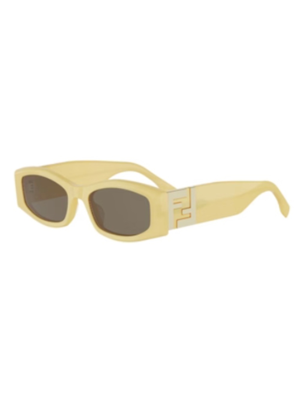 Fendi Forever Fendi 40204I 39E 54 Yellow Brown Normal Sunglasses FE40204I